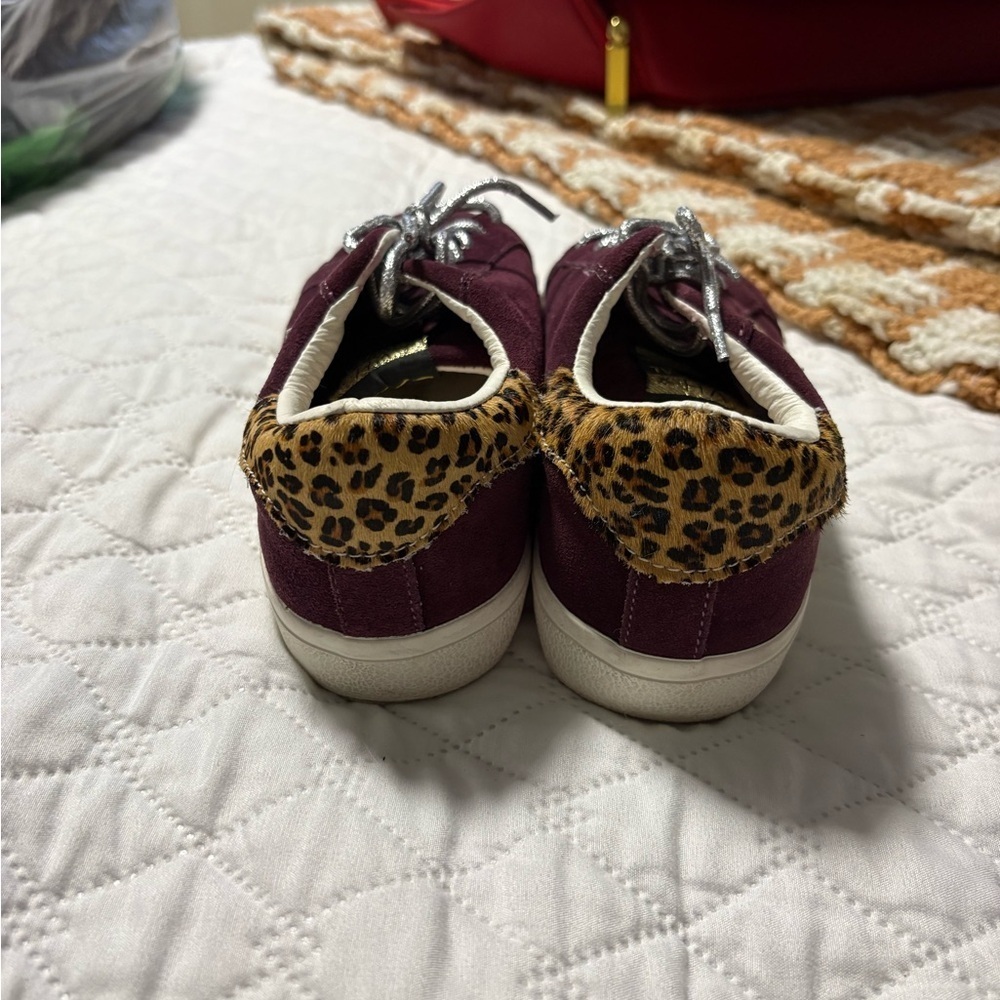 Vintage Havana Jordy Burgundy and Leopard Sneakers - Picture 6 of 9
